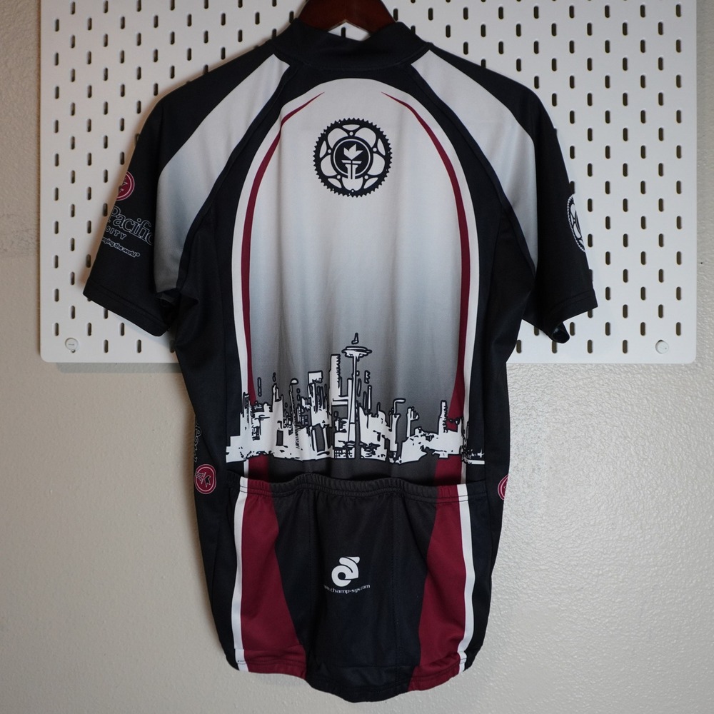 Seattle Pacific University Cycling Jersey Champ-Sys‎ Black Large